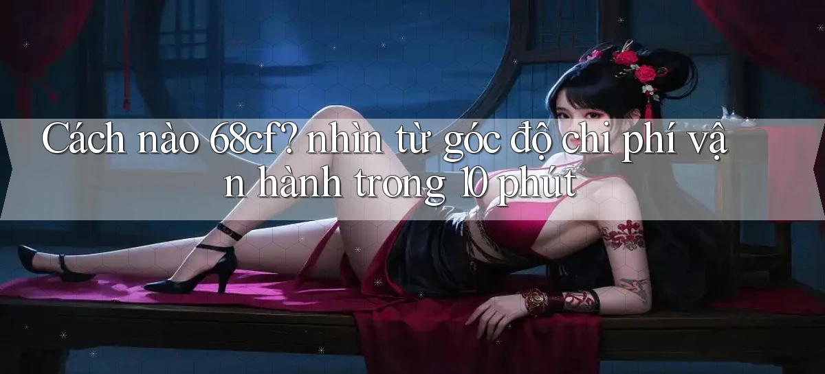 Cách nào 68cf nhìn từ góc độ chi phí vận hành trong 10 phút