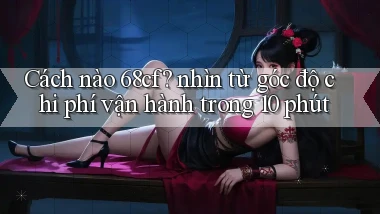 Cách nào 68cf nhìn từ góc độ chi phí vận hành trong 10 phút