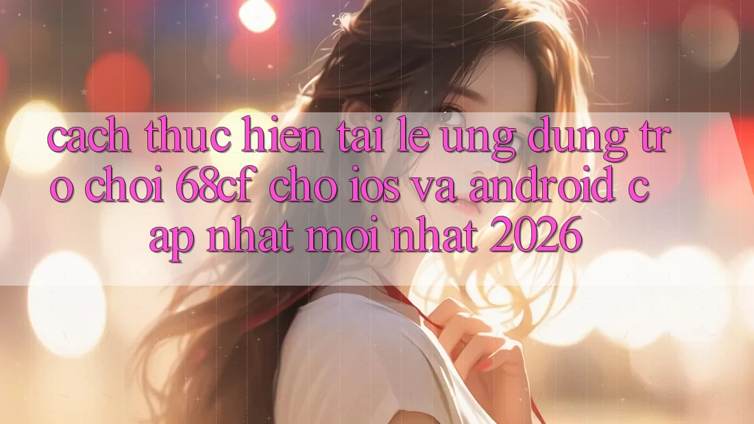 Cách thực hiện Tải Lẹ Ứng dụng Trò chơi 68cf Cho iOS Và Android (Cập Nhật Mới Nhất 2026)