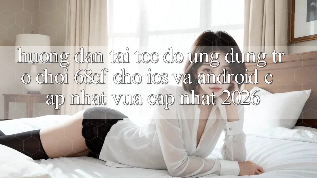 Hướng Dẫn Tải Tốc độ Ứng dụng Trò chơi 68cf Cho iOS Và Android (Cập Nhật Vừa cập nhật 2026)