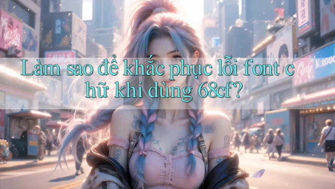 Làm sao để khắc phục lỗi font chữ khi dùng 68cf?