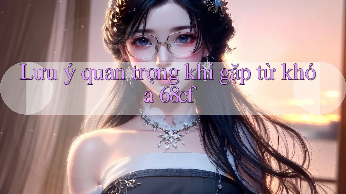 Lưu ý quan trọng khi gặp từ khóa 68cf