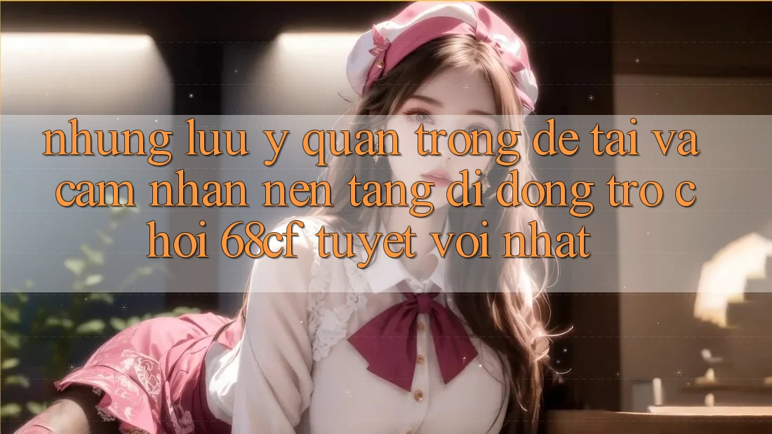 Những Lưu Ý Quan Trọng Để Tải Và Cảm nhận Nền tảng di động Trò chơi 68cf Tuyệt vời Nhất