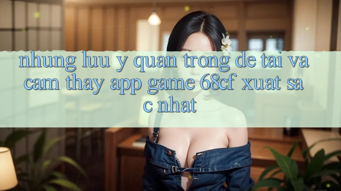 Những Lưu Ý Quan Trọng Để Tải Và Cảm thấy App Game 68cf Xuất sắc Nhất