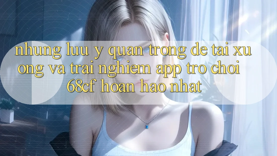 Những Lưu Ý Quan Trọng Để Tải xuống Và Trải nghiệm App Trò chơi 68cf Hoàn hảo Nhất
