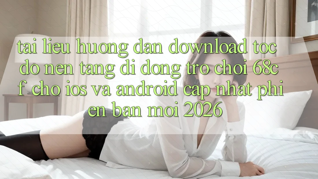 Tài liệu hướng dẫn Download Tốc độ Nền tảng di động Trò chơi 68cf Cho iOS Và Android (Cập Nhật Phiên bản mới 2026)