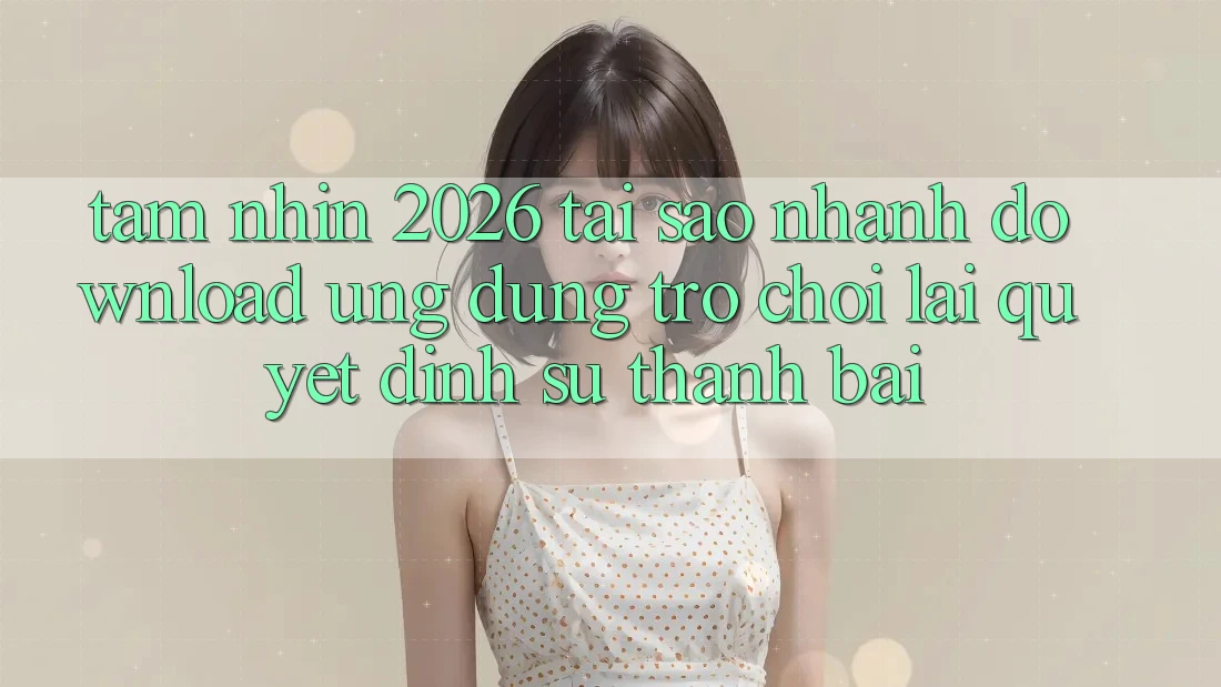 Tầm Nhìn 2026: Tại Sao Nhanh Download Ứng dụng Trò chơi Lại Quyết Định Sự Thành Bại? Tầm Nhìn 2026: Tại Sao Nhanh Download Ứng dụng Trò chơi Lại Quyết Định Sự Thành Bại?