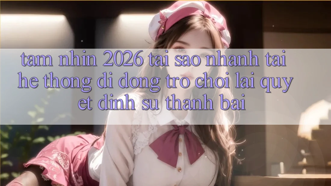 Tầm Nhìn 2026: Tại Sao Nhanh Tải Hệ thống di động Trò chơi Lại Quyết Định Sự Thành Bại?
