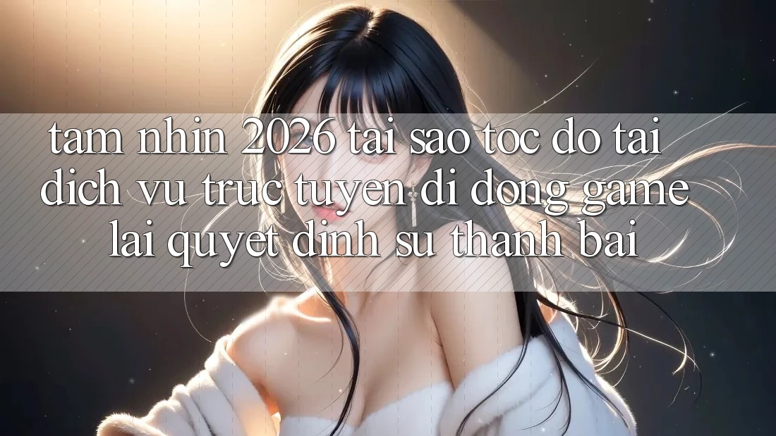 Tầm Nhìn 2026: Tại Sao Tốc Độ Tải Dịch vụ trực tuyến di động Game Lại Quyết Định Sự Thành Bại?