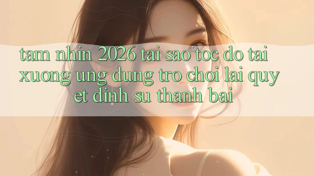 Tầm Nhìn 2026: Tại Sao Tốc Độ Tải xuống Ứng dụng Trò chơi Lại Quyết Định Sự Thành Bại?