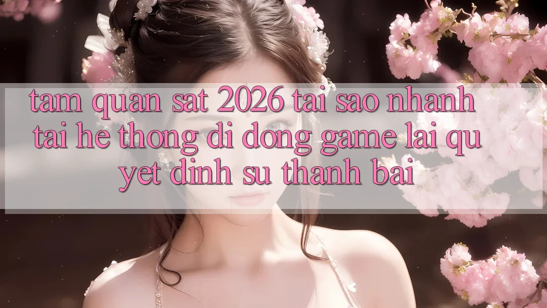 Tầm Quan sát 2026: Tại Sao Nhanh Tải Hệ thống di động Game Lại Quyết Định Sự Thành Bại?