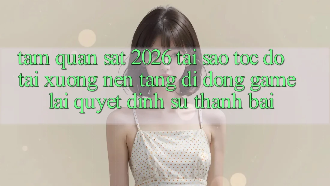 Tầm Quan sát 2026: Tại Sao Tốc Độ Tải xuống Nền tảng di động Game Lại Quyết Định Sự Thành Bại? Tầm Quan sát 2026: Tại Sao Tốc Độ Tải xuống Nền tảng di động Game Lại Quyết Định Sự Thành Bại?