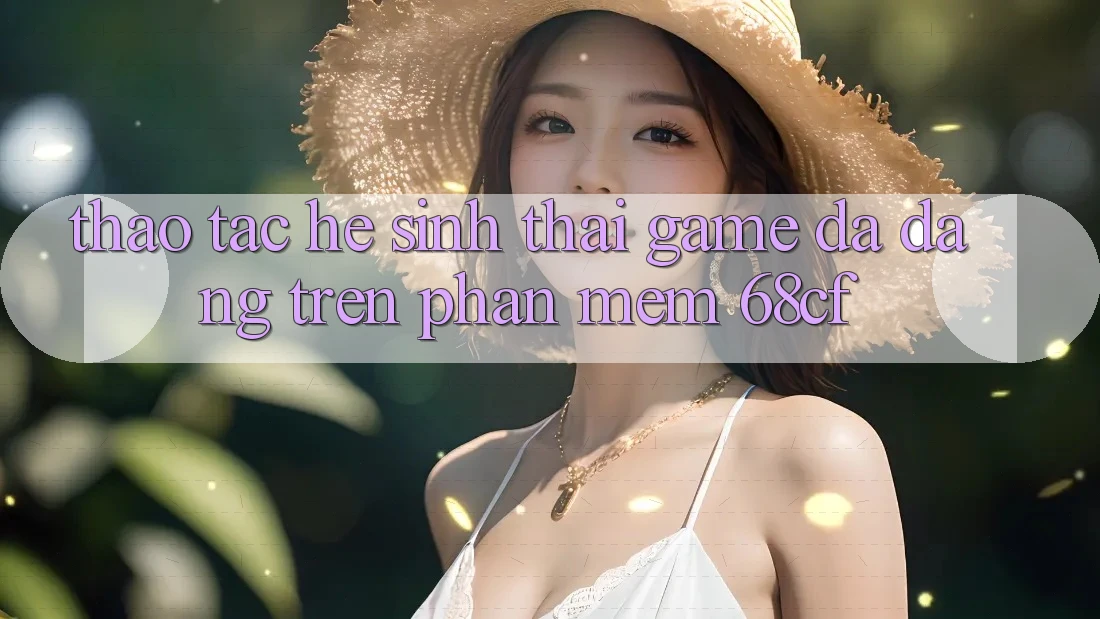 Thao tác Hệ Sinh Thái Game Đa Dạng Trên Phần mềm 68cf